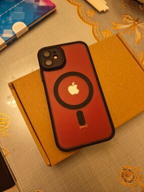 Burgundy Magnetic Frosted iPhone Case